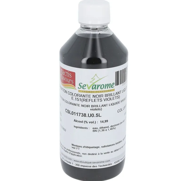 Colorant Liquide Hydrosoluble Noir Brillant 500 Ml