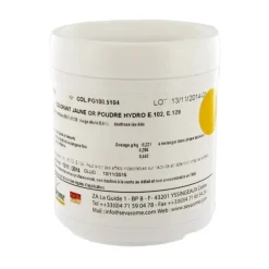Colorant Poudre Alimentaire Jaune Or 100 G