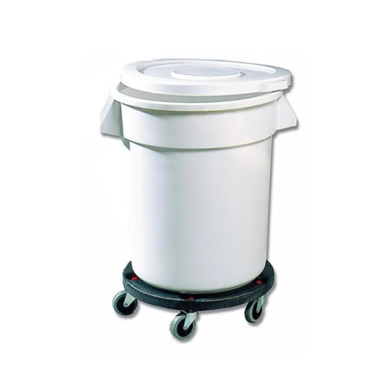 Conteneur Brute Rond Avec Couvercle Et Socle