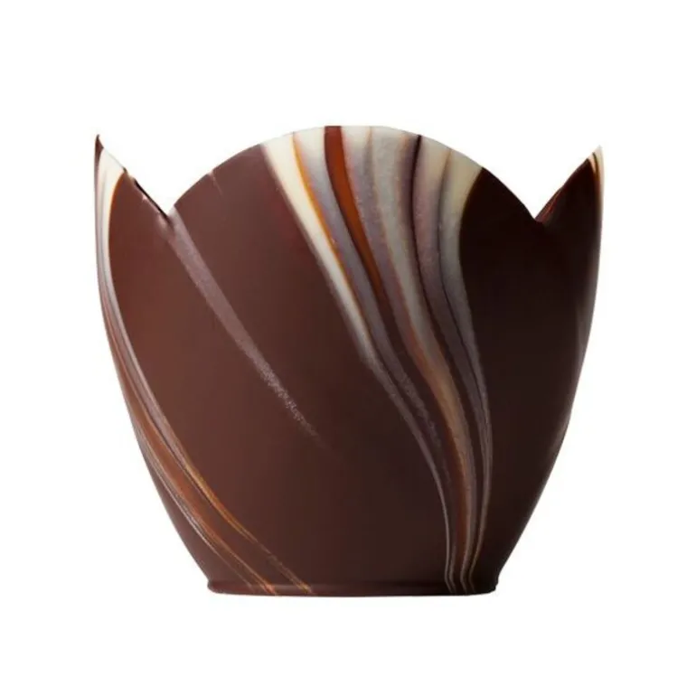 Coupelle Chocolat Marbre Tulip (X 12)