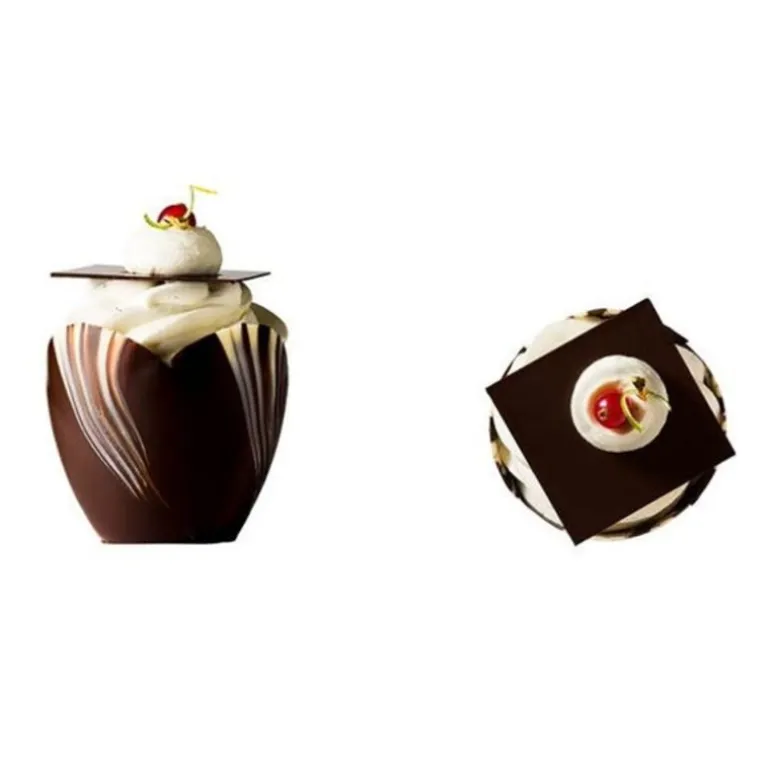 Coupelle Chocolat Marbre Tulip (X 12)