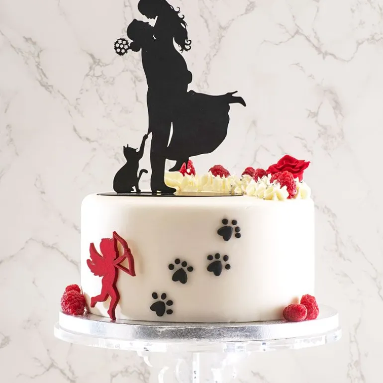 Couple De Maries Avec Chat Metal Noir