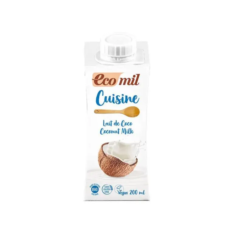 Creme Cuisine Lait De Coco Sans Sucrés 200 Ml