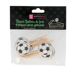 Cupcake Toppers Ballon De Foot (X 25)