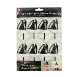 Cupcake Toppers Couples De Maries (X 8)