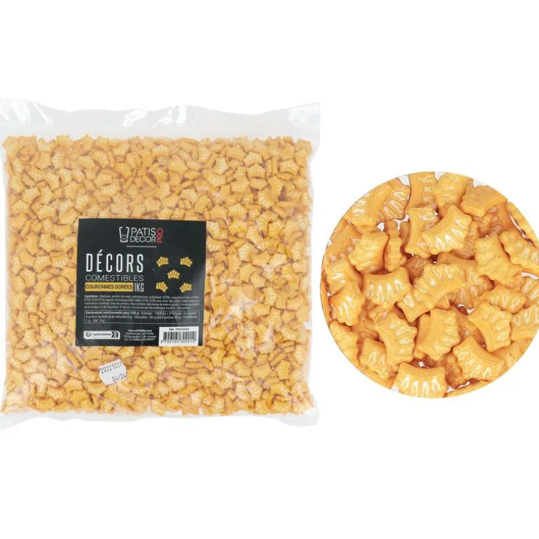 Décors Comestibles Couronnes Dorees 1 Kg