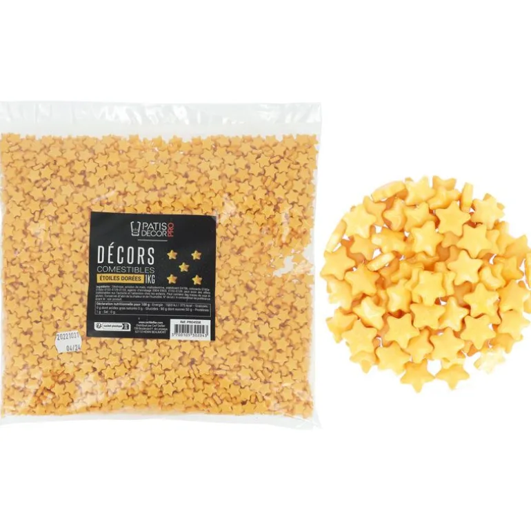 Décors Comestibles Etoiles Dorees 1 Kg