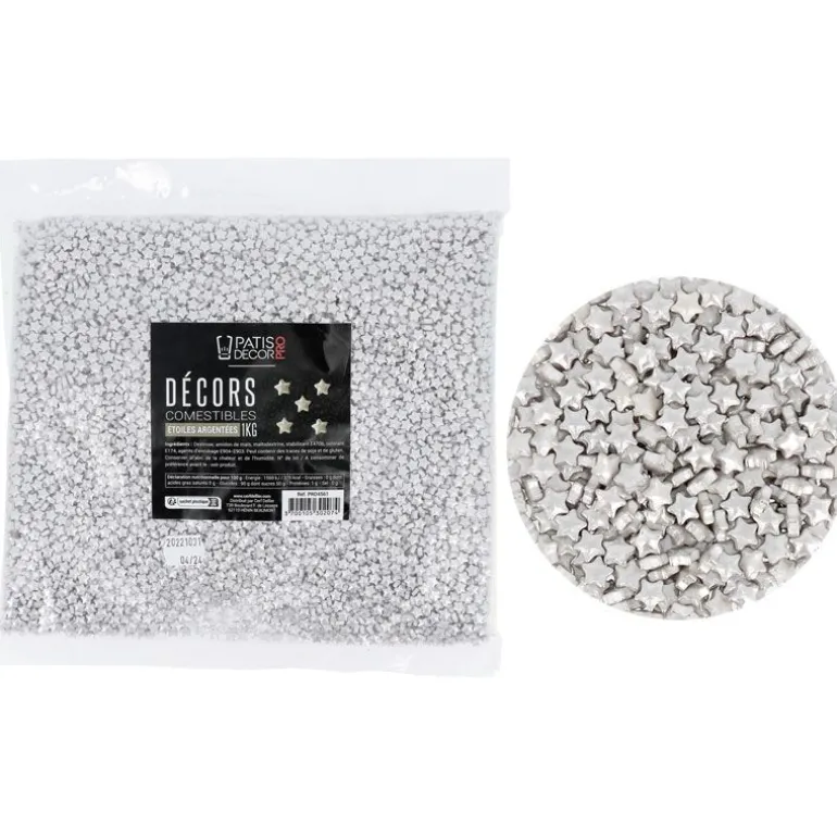 Décors Comestibles EToiles Àrgentees 1 Kg
