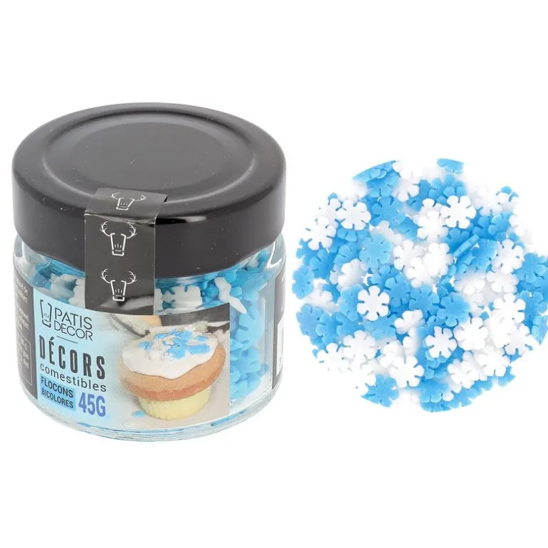 Décors Comestibles Flocons Bicolores 45 G