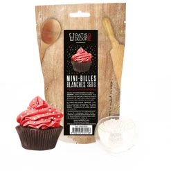 Décors Mini Billes Blanches Comestibles Patisdecor Pro 350 G