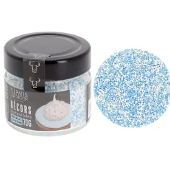 Décors Mini Billes Bleues Et Blanches Patisdecor