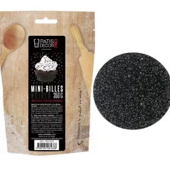 Décors Mini Billes Noires Comestibles Patisdecor Pro 350 G