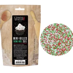 Décors Mini Billes Noël Comestibles Patisdecor Pro 350 G