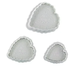 Découpoirs Éjecteurs Coeurs Brodes Patisdecor (X 3)