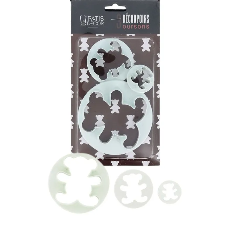 Découpoirs Oursons Patisdecor (X 3)