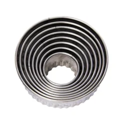 Découpoirs Ronds Canneles Inox (X 8)
