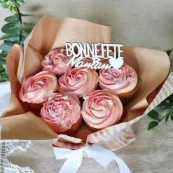 Decor Bonne Fete Maman Sur Pique Patisdecor (X2)