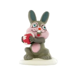 Decor Comestible Lapin Gris