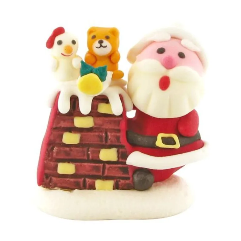 Decor Comestible Pere Noël Cheminee