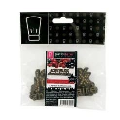 Decor Joyeux Anniversaire Noir Patisdecor (X5)