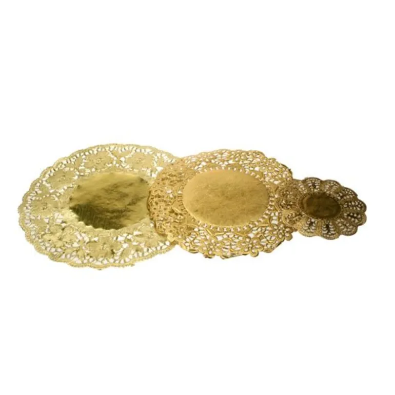 Dentelle Ronde Patisserie Papier Dore (X 100)