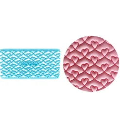 Empreinte Effet Matelasse Coeurs Patisdecor