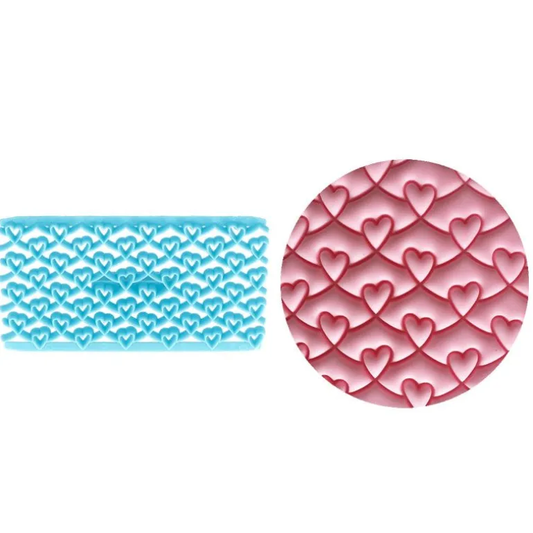 Empreinte Effet Matelasse Coeurs Patisdecor