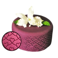 Empreinte Effet Matelasse Coeurs Patisdecor