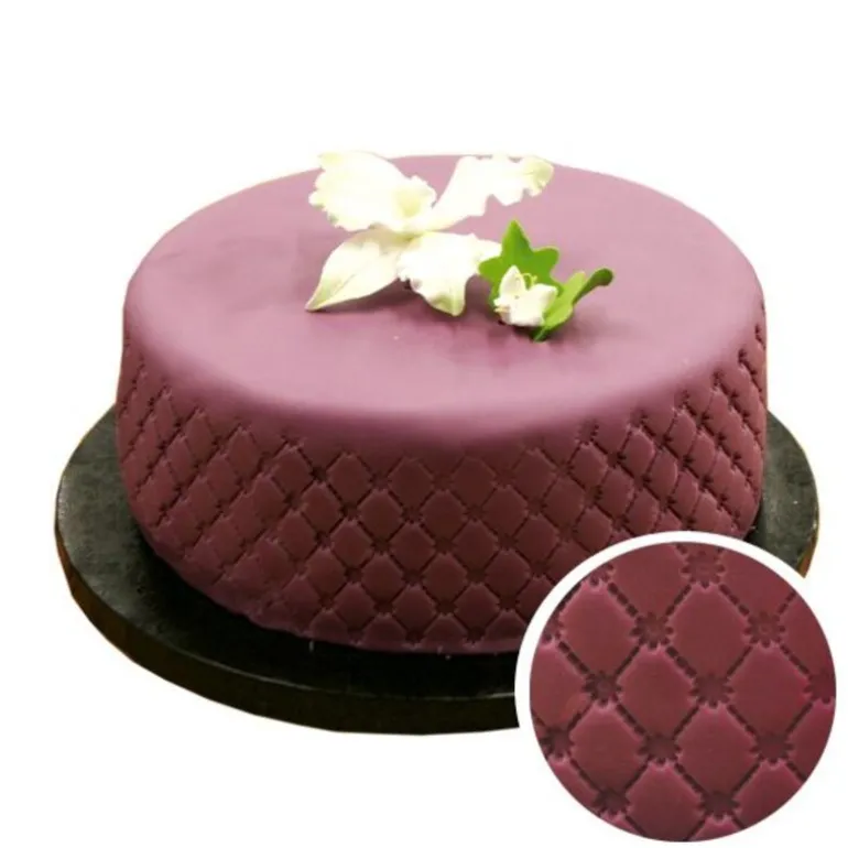 Empreinte Effet Matelasse Petites Fleurs Patisdecor