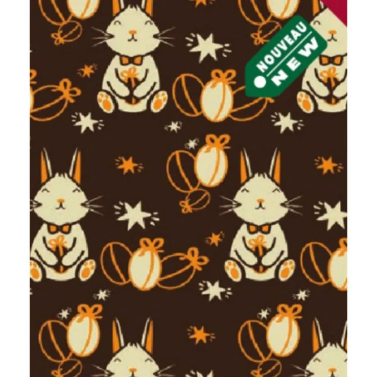 Feuilles Transfert Chocolat Lapin (X10)