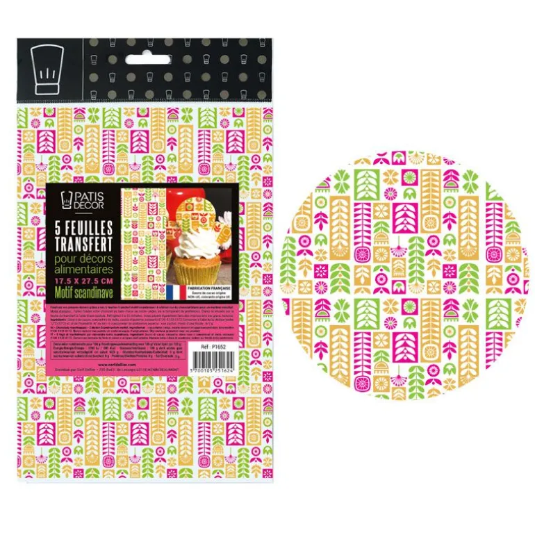 Feuilles Transfert Scandinave Patisdecor (X5)