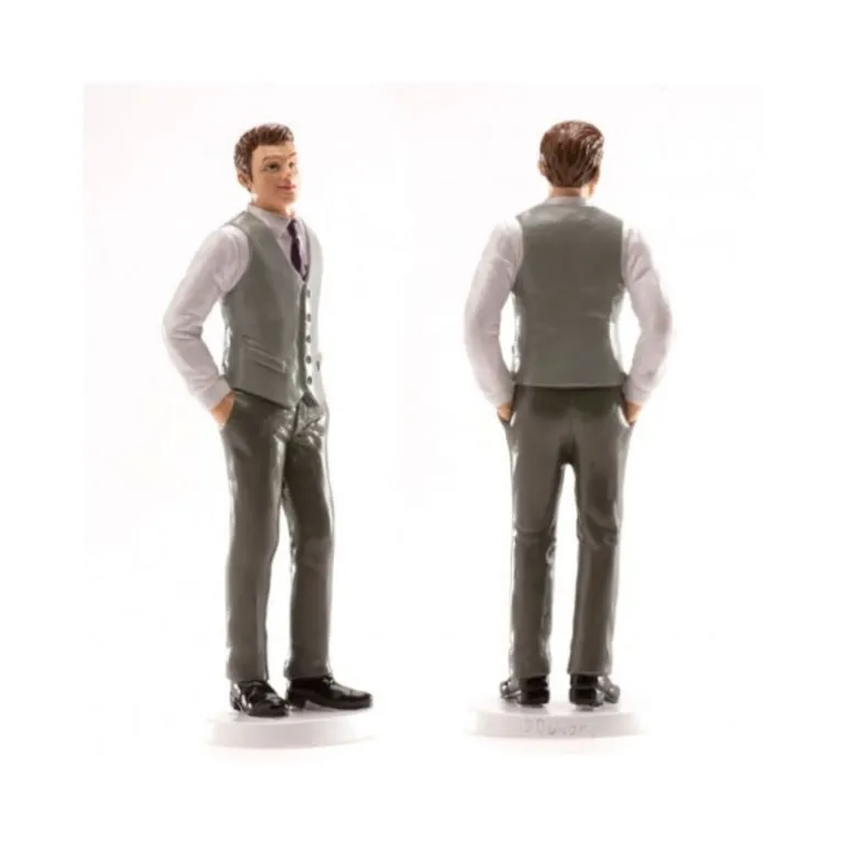 Figurine Marie Gilet Gris 16 Cm