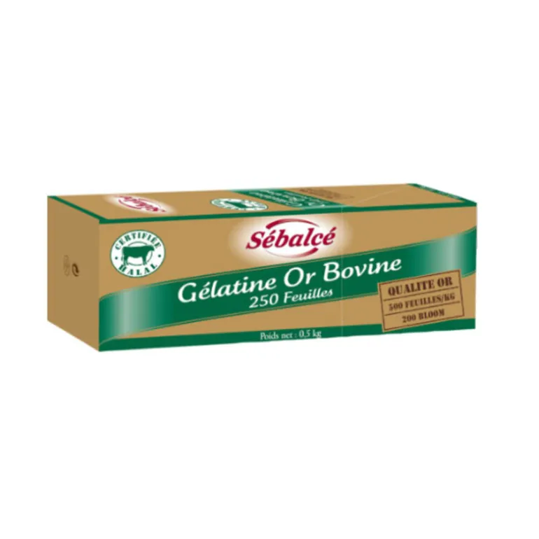 Gelatine Bovine En Feuilles Qualite Or 500 G