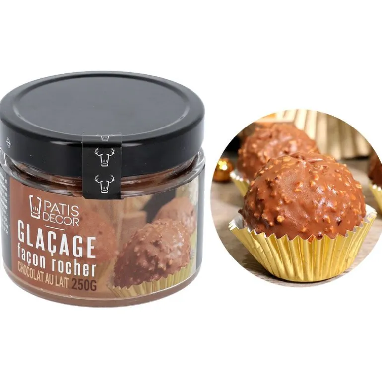 Glacage Facon Rocher Chocolat Au Lait Patisdecor 250 G