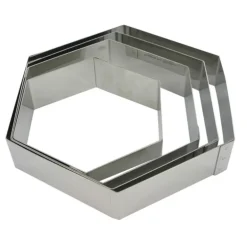 Hexagone A Mousse Inox Ht 4,5 Cm