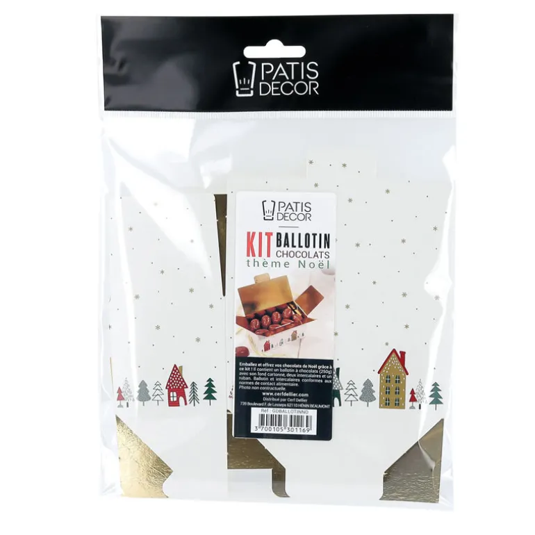 Kit Ballotin Blanc Village De Noël