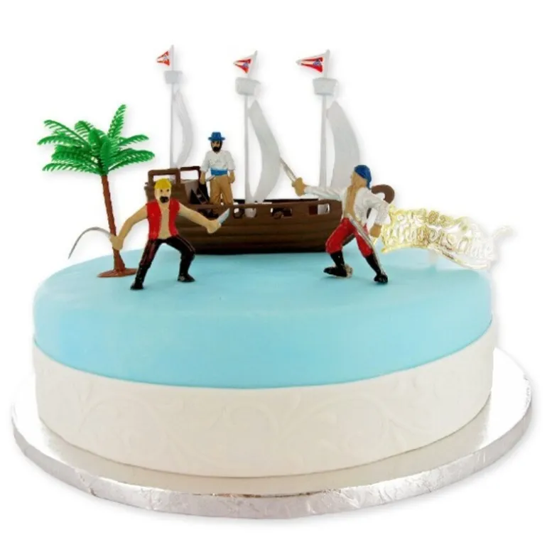Kit Decor Gateau Bateau De Pirates