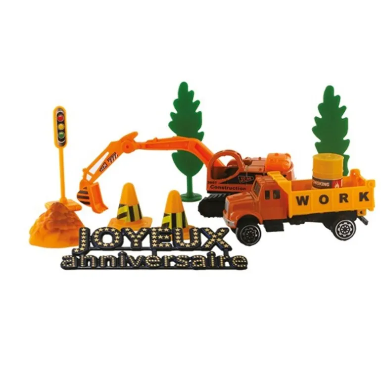 Kit Decor Gateau Construction