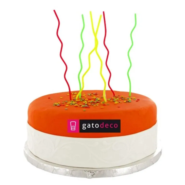 Longues Bougies Zig-Zag Patisdecor (X 6)