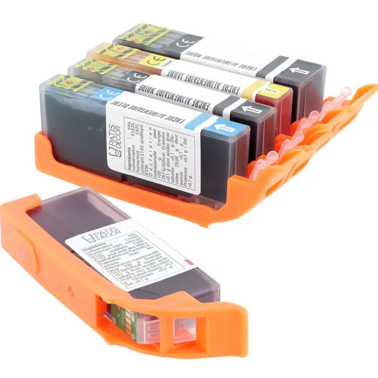 Lot De 5 Cartouches D'Encre Alimentaire Pour Mg5450/Mg5550/Mg5650/Mg6450/Mx725/Ip7250