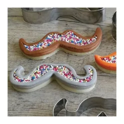 Lot De 3 Emporte-Pièces Moustaches Inox