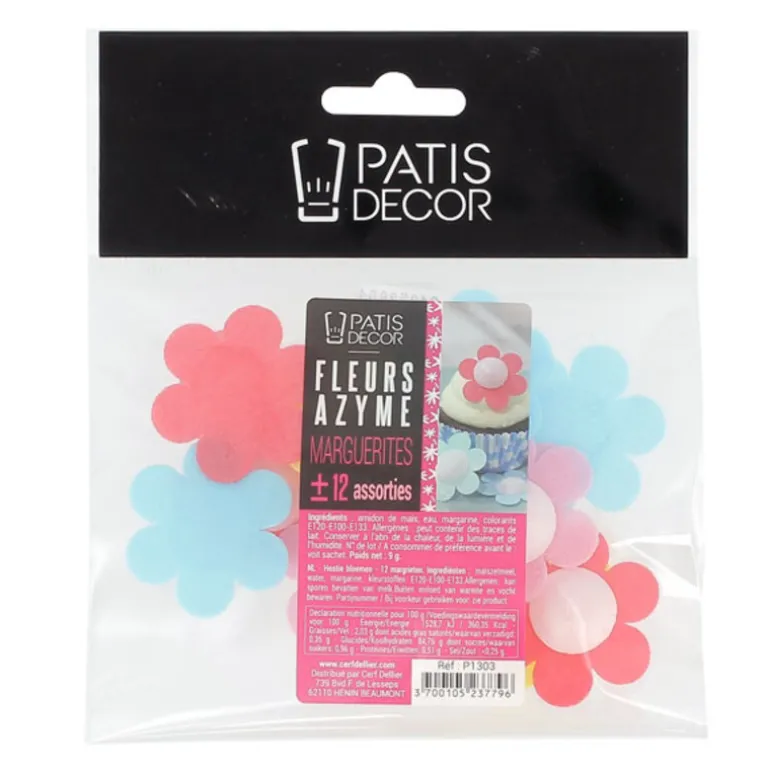 Marguerites Assorties En Azyme Patisdecor X12