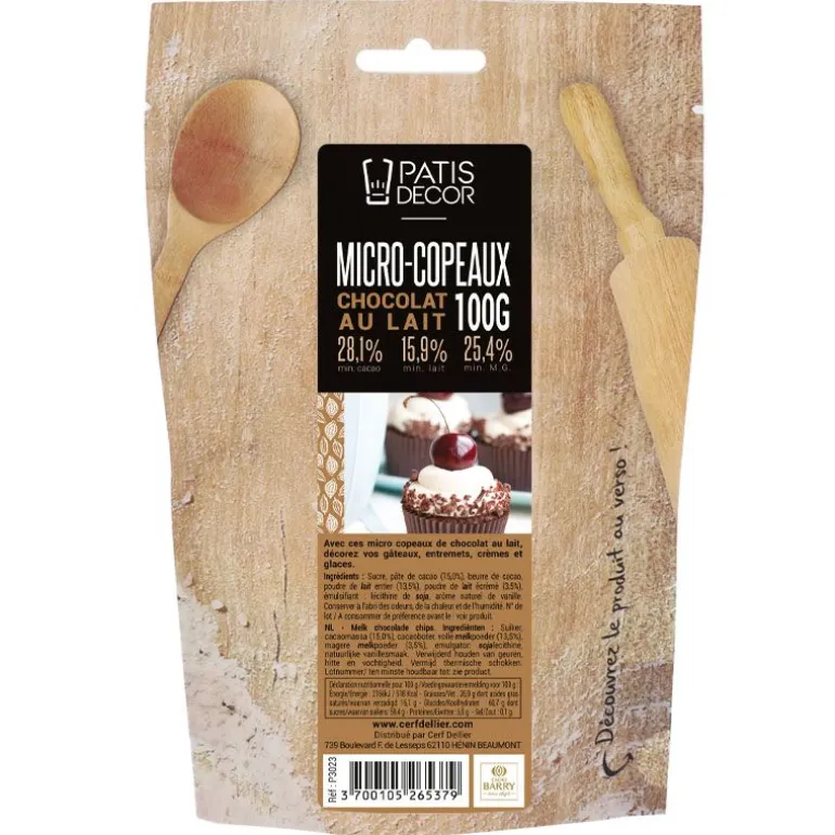 Mini-Copeaux De Chocolat Au Lait Patisdecor 100 G