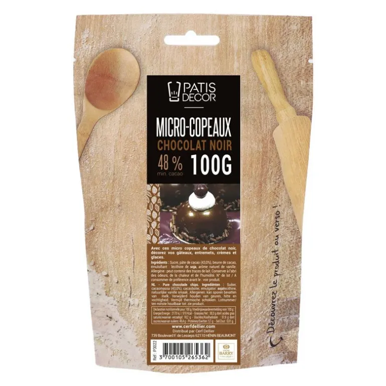 Mini-Copeaux De Chocolat Noir Patisdecor 100 G