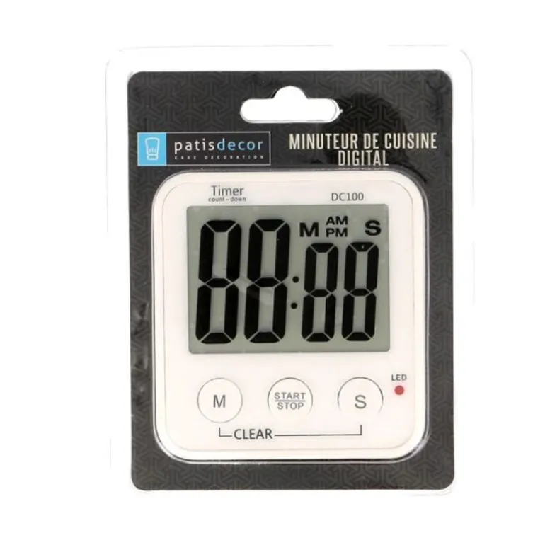 Minuteur De Cuisine Digital Carre Patisdecor