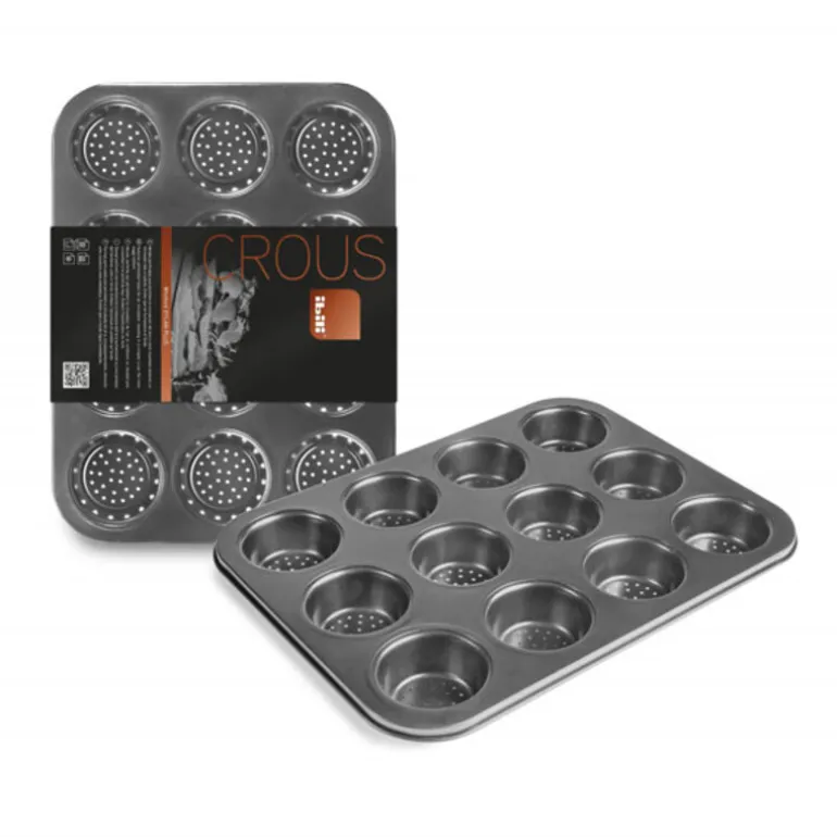 Moule 12 Muffins Perfore Anti-Adherent