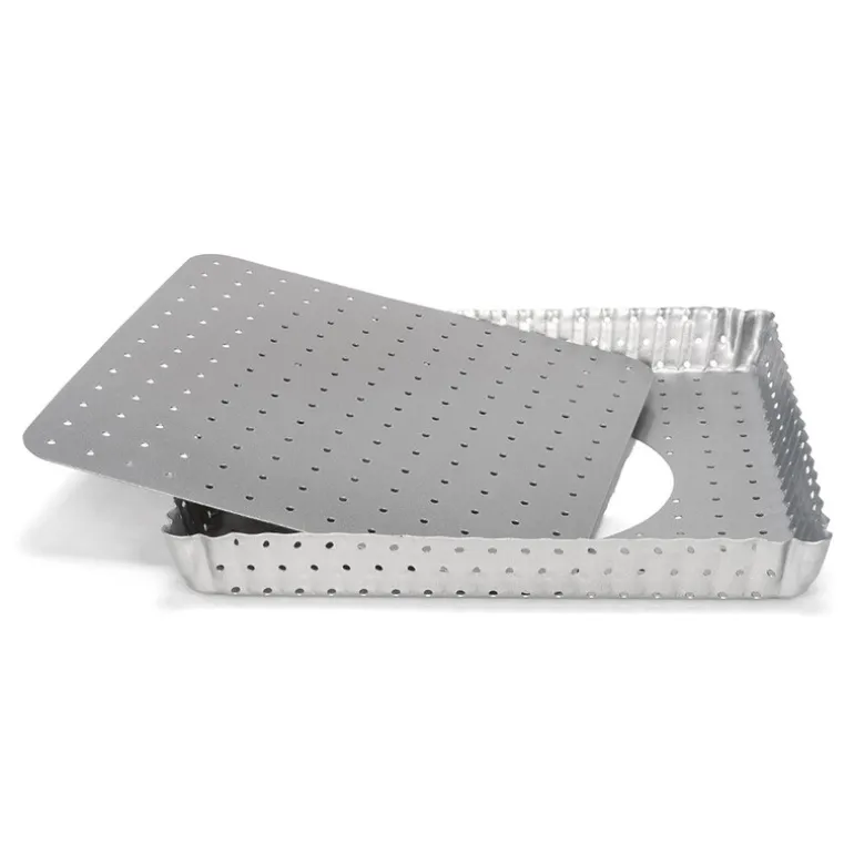 Moule A Tarte Carre Antiadhesif Perfore Avec Fond Amovible