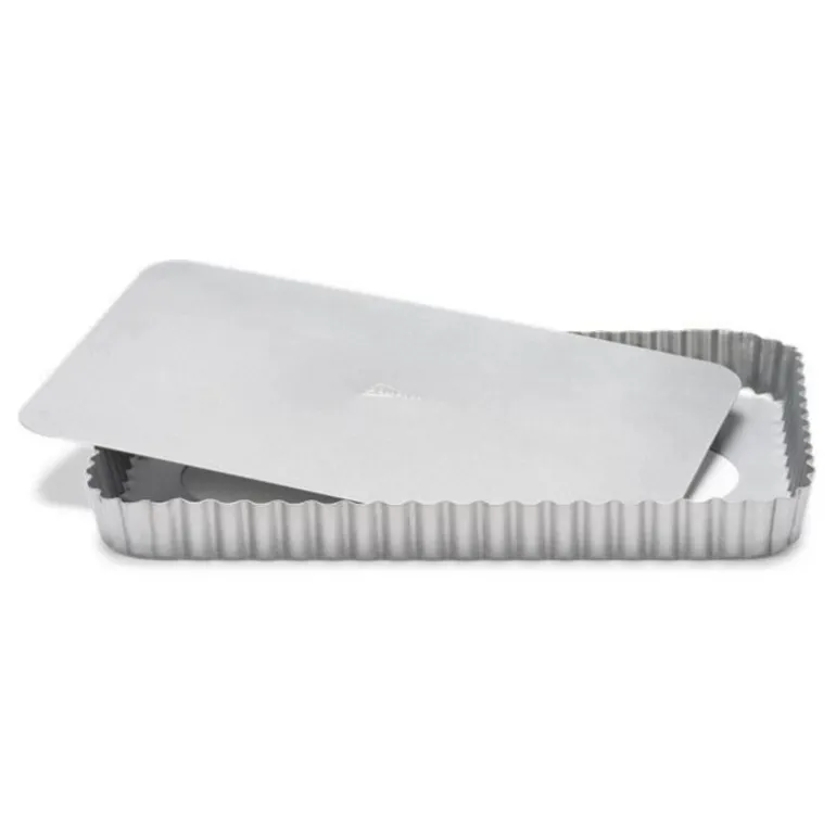 Moule A Tarte Rectangulaire Antiadhesif Avec Fond Amovible