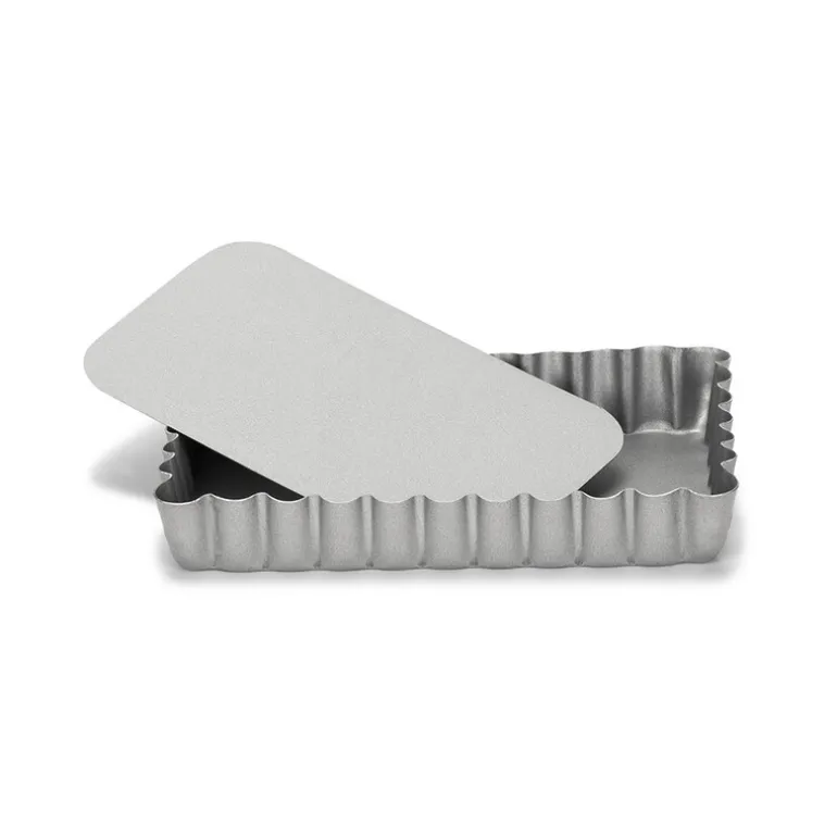 Moule A Tartelette Antiadhesif Rectangulaire Avec Fond Amovible