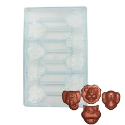 Moule Chocolat Sucettes Animaux De La Jungle